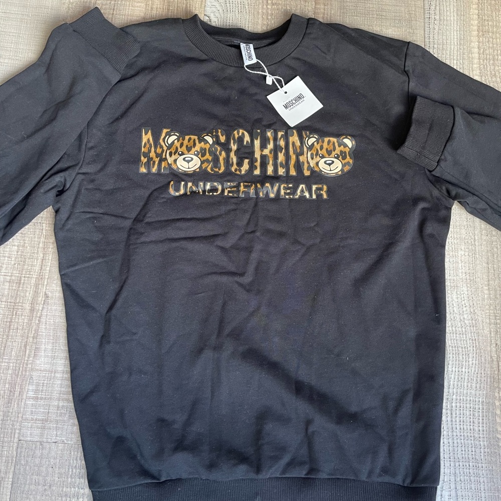 Moschino Underwear Leopard Logo Sweatshirt